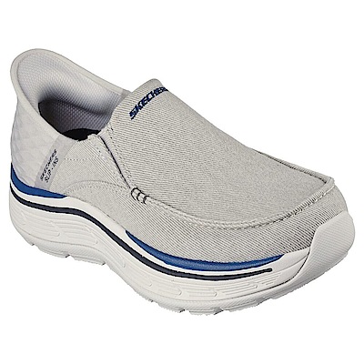 Skechers Remaxed [204839GRY] 男 休閒鞋 經典 瞬穿舒適科技 套入式 馬克縫帆布 緩震 灰