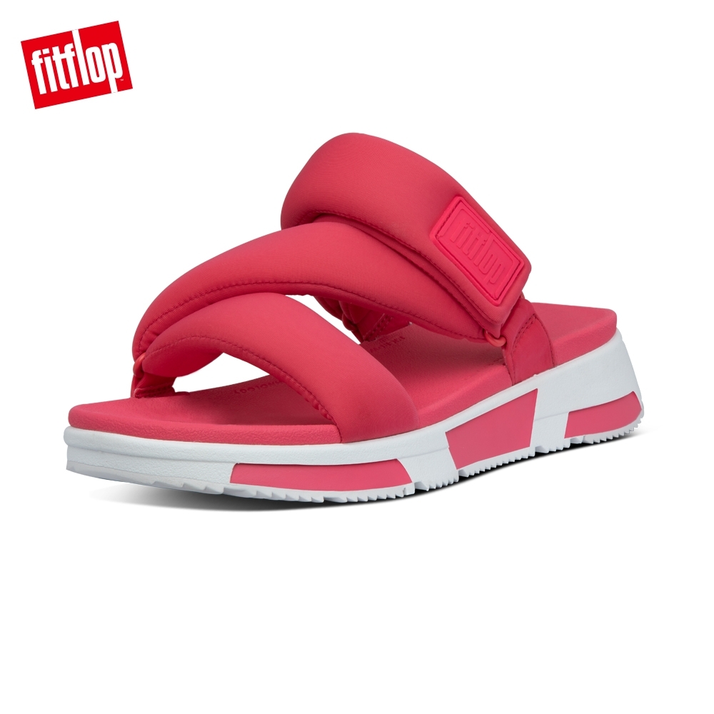 FitFlop ELSA PADDED-STRAP SLIDES造型運動風涼鞋-女(亮粉色)