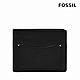 FOSSIL Anderson 波浪造型真皮零錢袋短夾-黑色 ML4579001  (禮盒組附鐵盒) product thumbnail 1