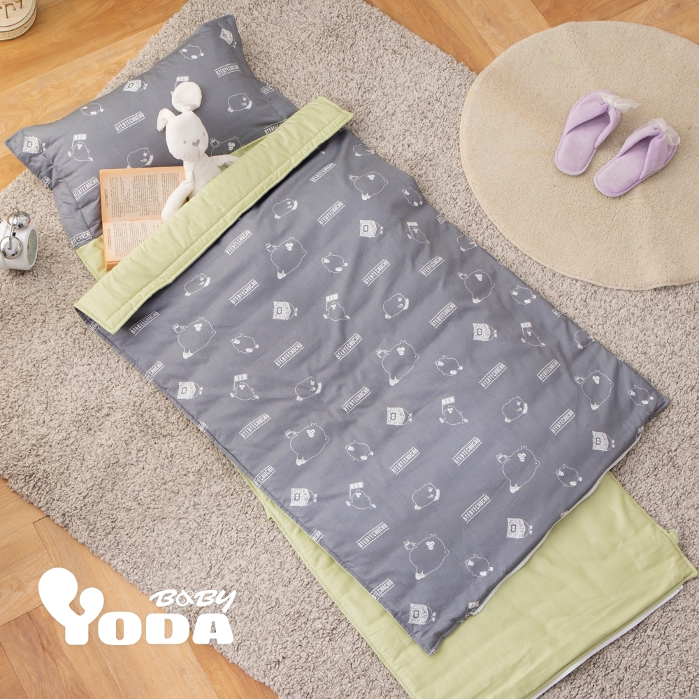 YODA 100%精梳棉兒童睡袋-奧樂雞遊樂園-B版