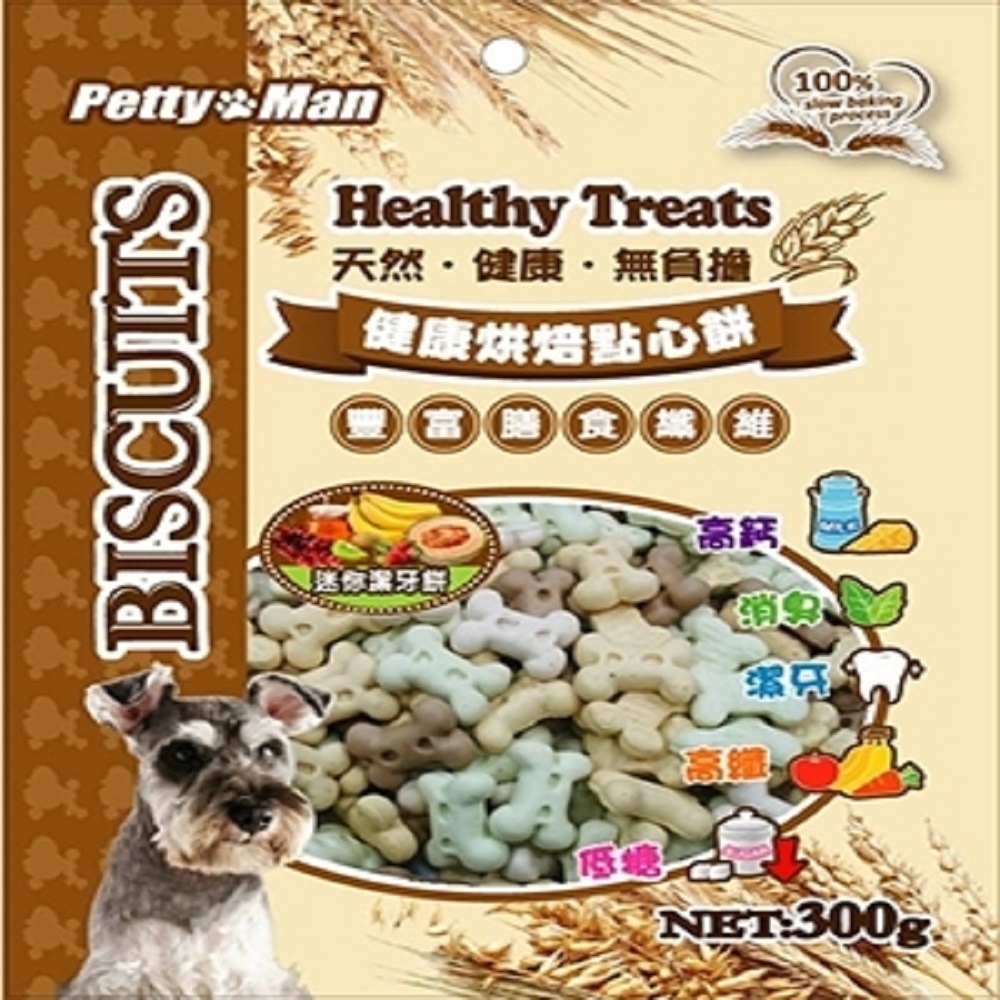 【4入組】Petty Man健康烘焙點心餅系列 狗零食 300g (購買第二件都贈送寵鮮食零食*1包)