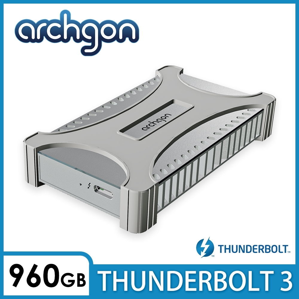 archgon X70 II外接式固態硬碟Thunderbolt 3-960GB -鑽石銀