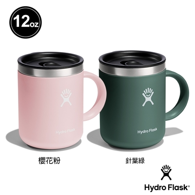 Hydro Flask 12oz/354ml 保溫 附蓋 馬克杯 針葉綠 / 櫻花粉