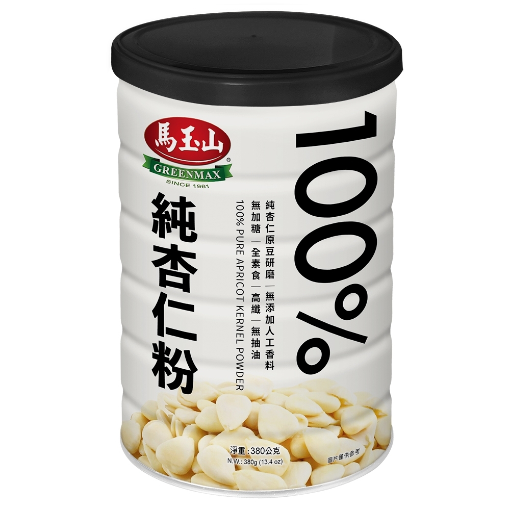 【馬玉山】100%純杏仁粉380g(鐵罐)