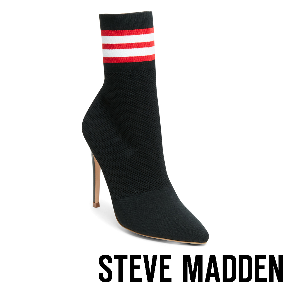 STEVE MADDEN-CENTURY-尖頭高跟短筒套靴-紅色