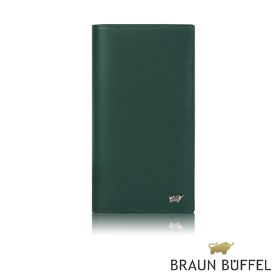 【BRAUN BUFFEL 德國小金牛】台灣總代理 魅惑 17卡長夾-植物園綠/BF508-631-BGA