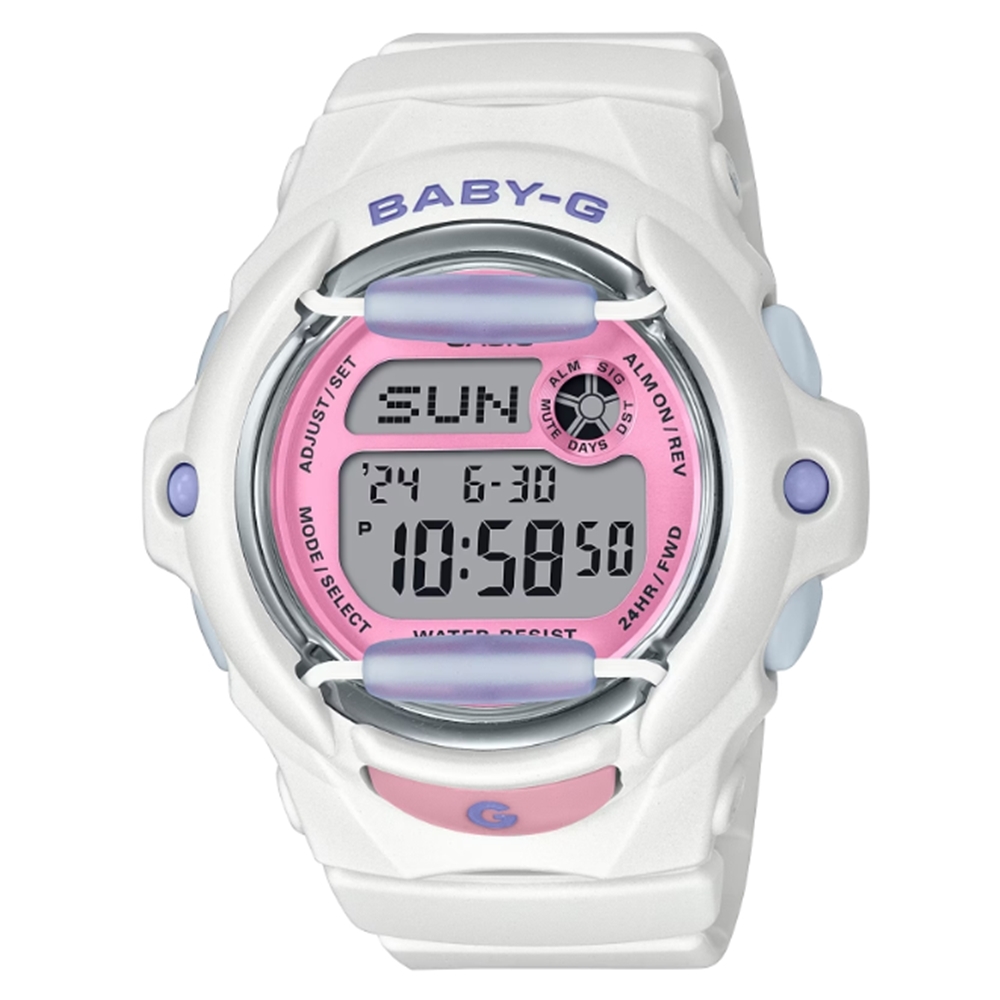 CASIO 卡西歐BABY-G 甜美時尚運動錶_白X貝殼粉_BG-169PB-7_42.6mm