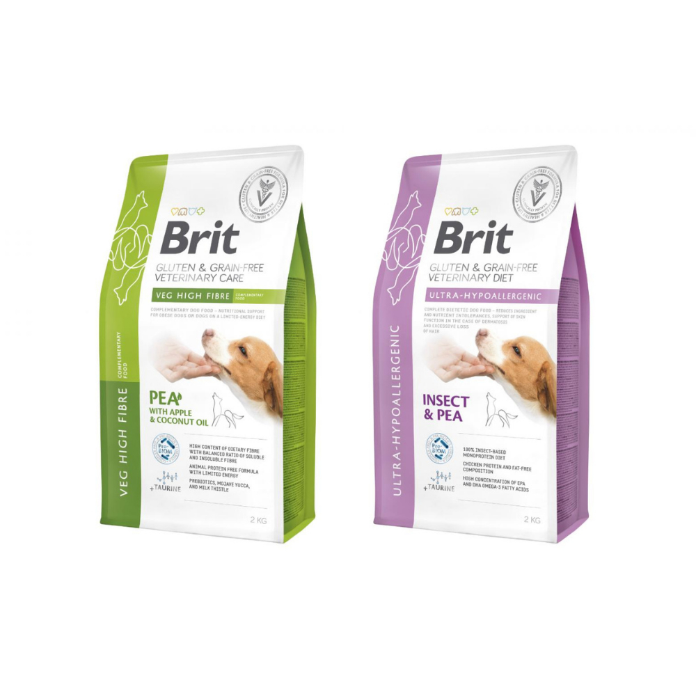 Brit咘莉-犬用處方系列乾糧(無毅無麩質)400g x 2入組(購買第二件贈送寵物零食x1包)