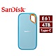 SanDisk E61 4TB 2.5吋行動固態硬碟 (天藍) Type-C product thumbnail 1
