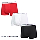 Tommy Hilfiger Cotton Stretch 男內褲 短版棉質高彈性合身平口褲/Tommy四角褲-白、紅、黑 三入組 product thumbnail 1