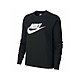 Nike 長袖T恤 NSW Crew 黑 白 女款 刷毛 大學T 基本款 上衣 長袖 大Logo BV4113-010 product thumbnail 1