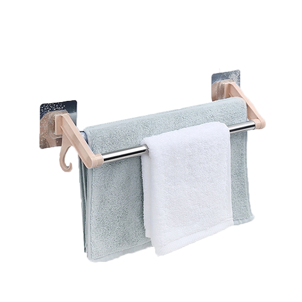 E-dot 無痕不鏽鋼廚浴雙桿毛巾收納架