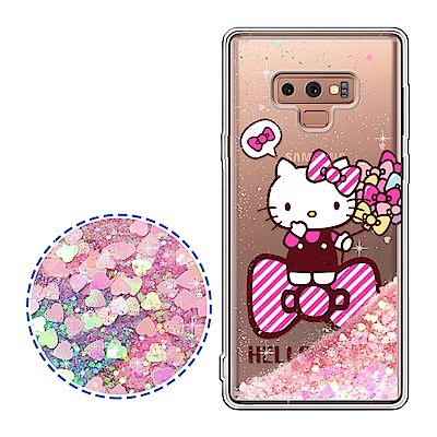 Hello Kitty Samsung Galaxy Note9 流沙彩繪手機殼(蝴蝶結)