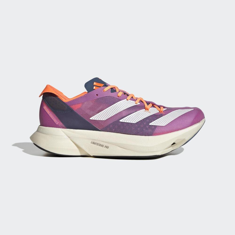 Adidas Adizero Adios Pro 3 [GY8411] 男女慢跑鞋運動馬拉松跑鞋避震紫