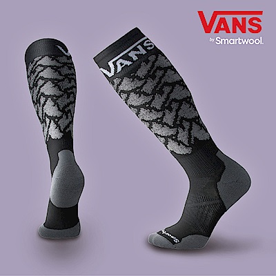 SmartWool X VANS 聯名款PhD滑雪輕量避震高筒襪 石磨灰