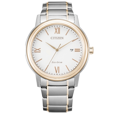 CITIZEN星辰 PAIR系列 光動能雋永時刻羅馬腕錶 禮物推薦 畢業禮物 41.5mm/AW1676-86A