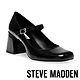 STEVE MADDEN-PEP TALK 粗跟方頭瑪莉珍鞋-鏡黑 product thumbnail 1