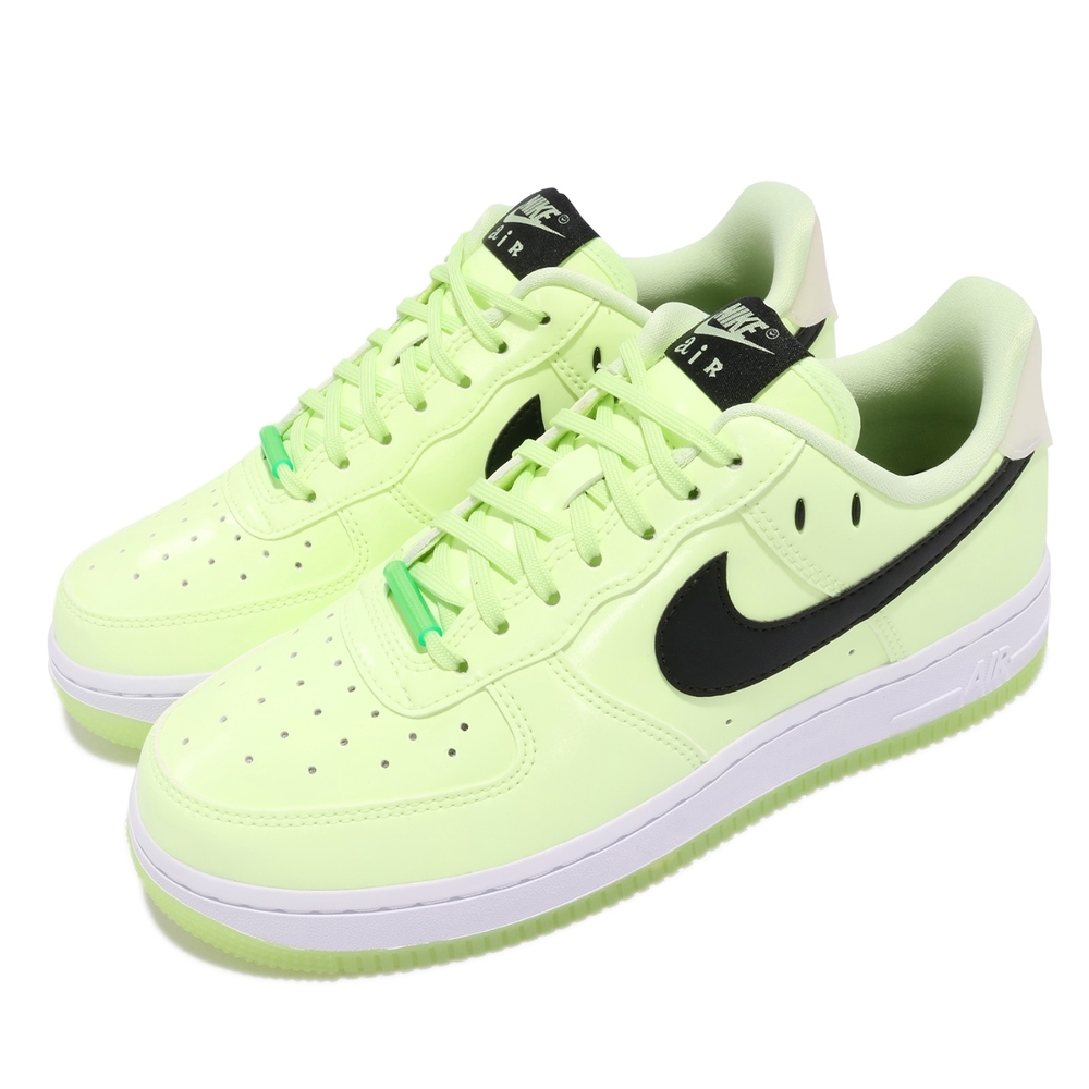 Nike 休閒鞋Air Force 1 07 LX 女鞋經典款AF1 夜光簡約球鞋穿搭綠白