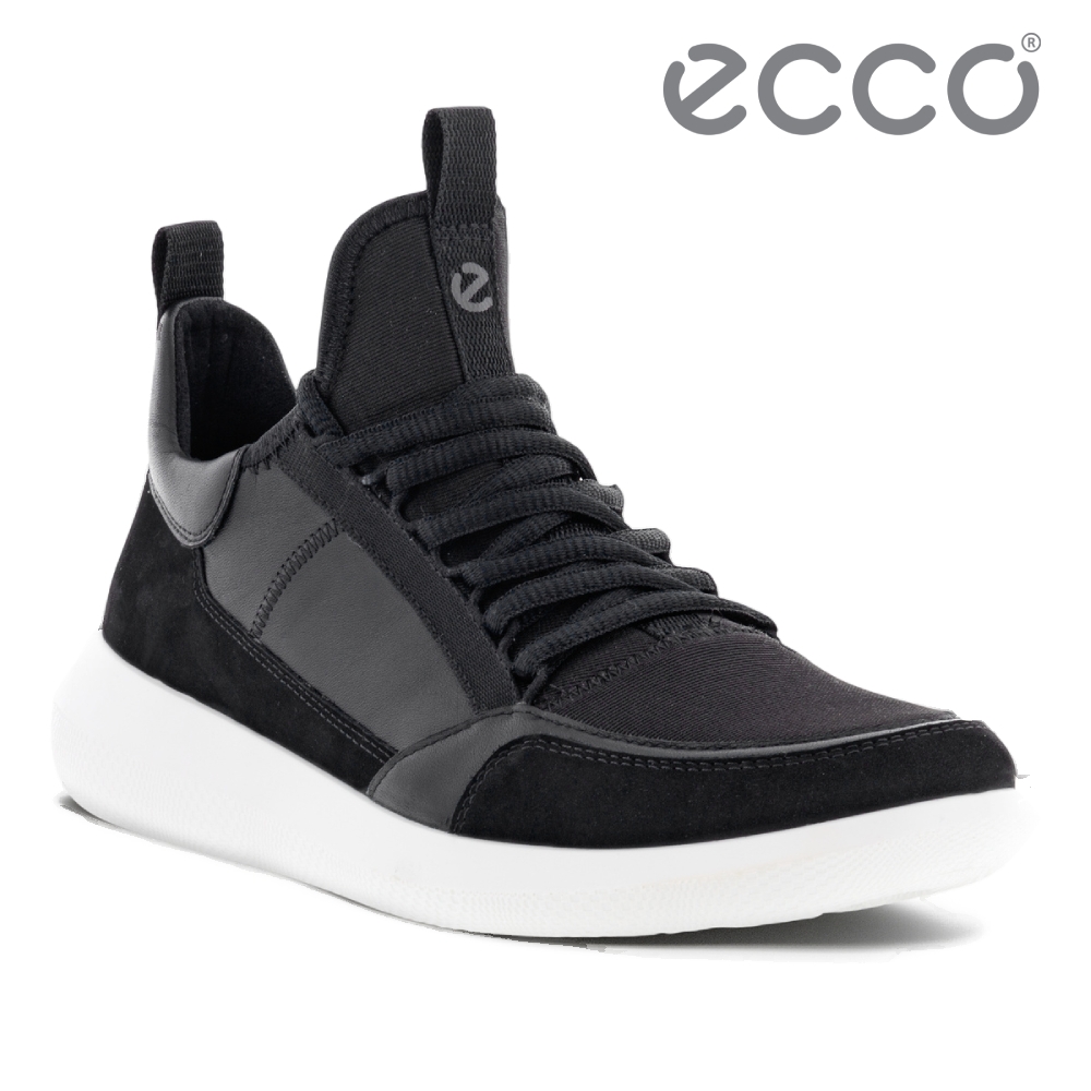 ECCO SCINAPSE W 單色拼接運動休閒鞋 女鞋 黑色