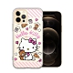 三麗鷗授權 Hello Kitty凱蒂貓 iPhone 12 Pro Max 6.7吋 浮雕彩繪空壓手機殼(熊熊) 有吊飾孔 product thumbnail 1