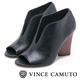 VINCE CAMUTO-真皮V字魚口高跟踝靴-黑色 product thumbnail 1