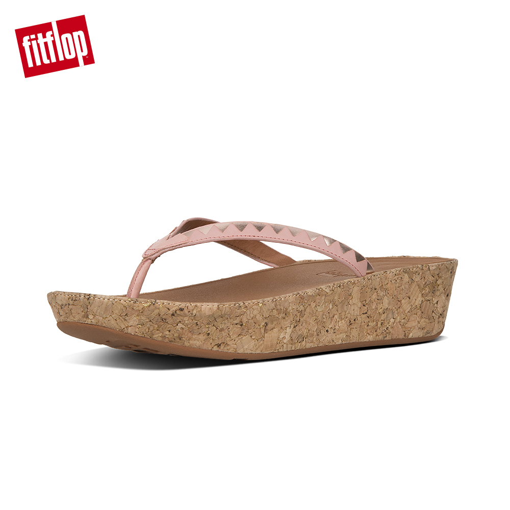 FitFlop LINNY TOE-THONG- ZIGZAG MIR-灰粉