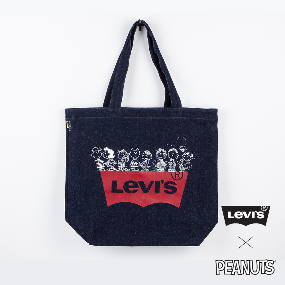 Levis 男女同款 丹寧托特包 Snoopy限量系列 經典Logo