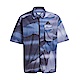 Adidas M CE Q2 Shirt IR5184 男 短袖 襯衫 運動 休閒 寬鬆 防潑水 拉鍊 藍 product thumbnail 1