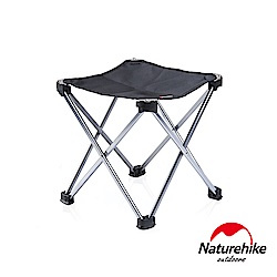 Naturehike 便攜式鋁合金戶外折疊椅 釣魚椅 中號 黑色