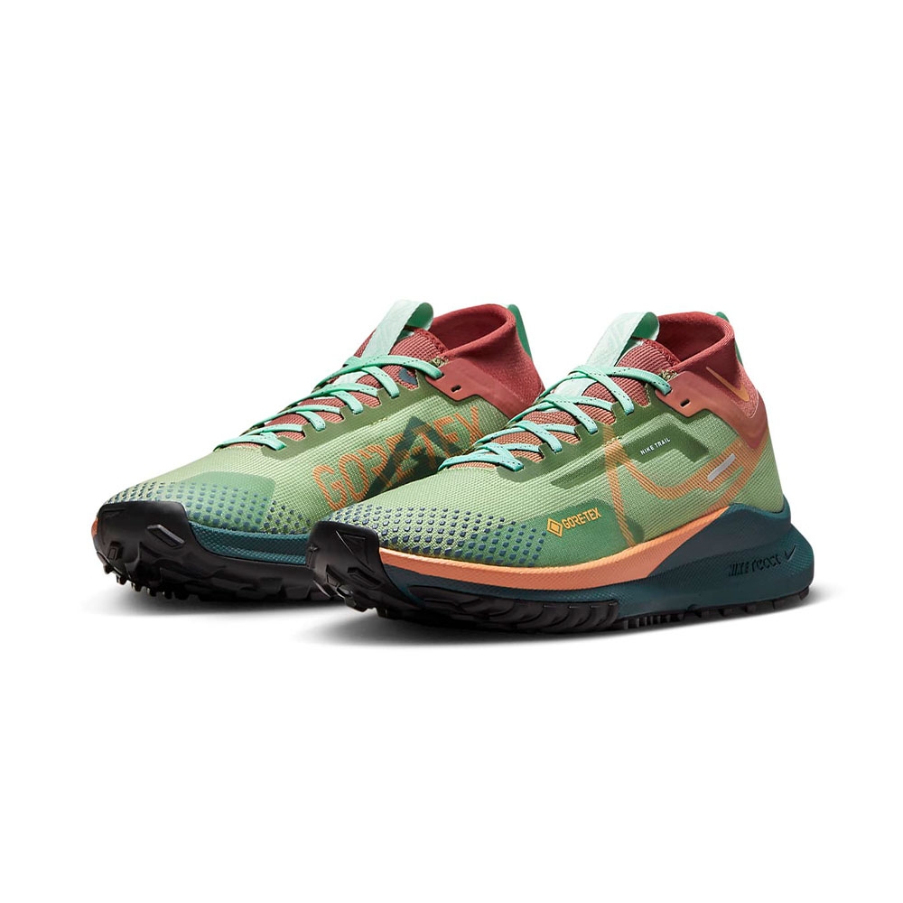 Nike W REACT PEGASUS TRAIL 4 GTX 女鞋綠橘色防潑水越野慢跑鞋DJ7929