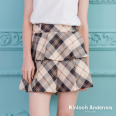 【Kinloch Anderson金安德森女裝】英倫甜美格紋蛋糕短裙