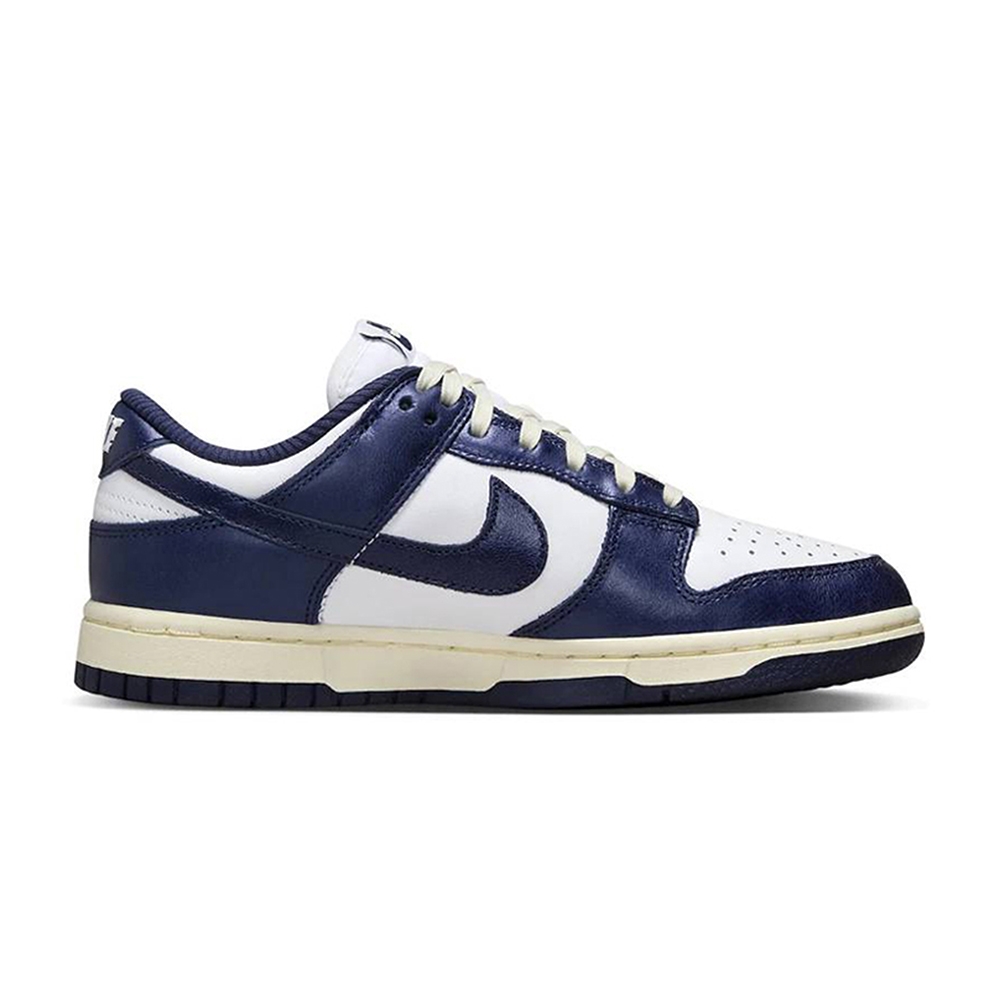 Nike Dunk Low PRM 深藍奶油底海軍深藍復古仿舊款經典色休閒鞋運動鞋女