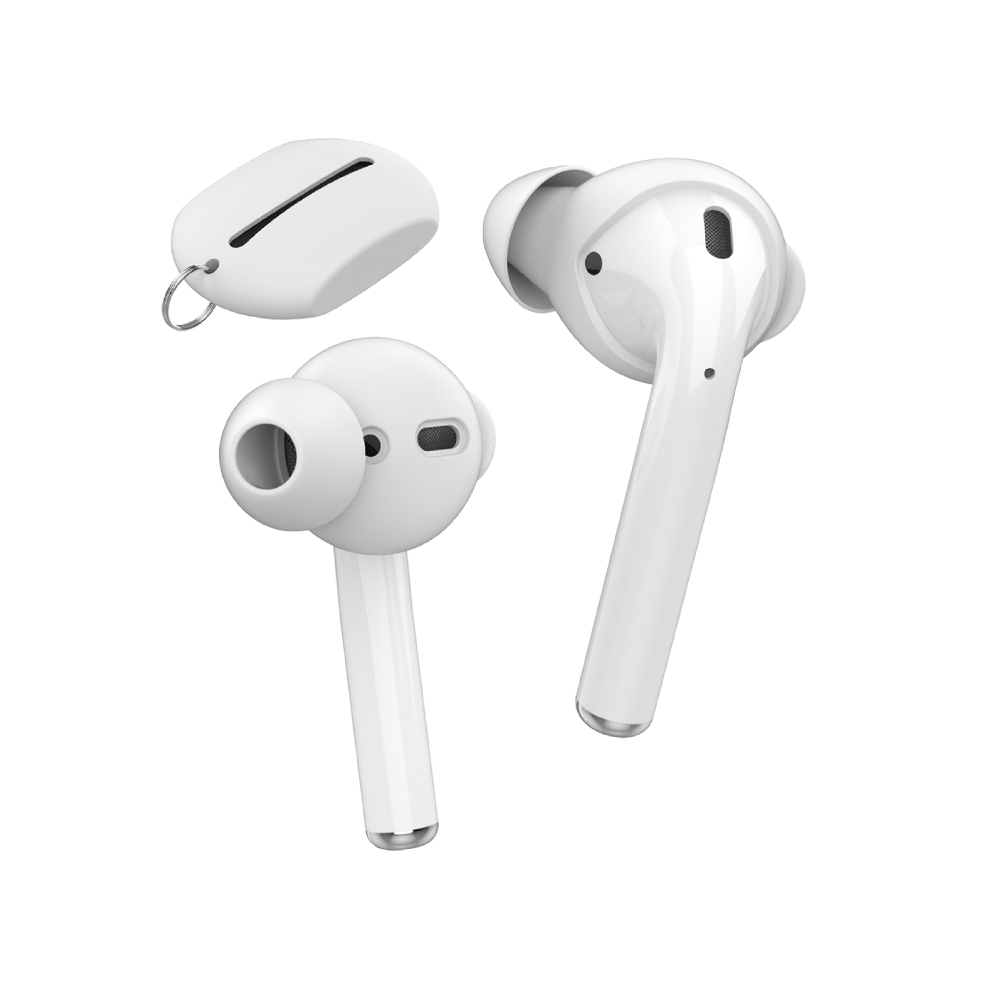 AHAStyle AirPods/EarPods 提升音質 入耳式耳機套 S、L 兩組入 白色