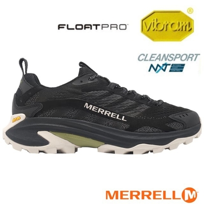 【MERRELL】男 MOAB SPEED 2 多功能透氣登山健行鞋.休閒運動鞋_ML037525 黑色