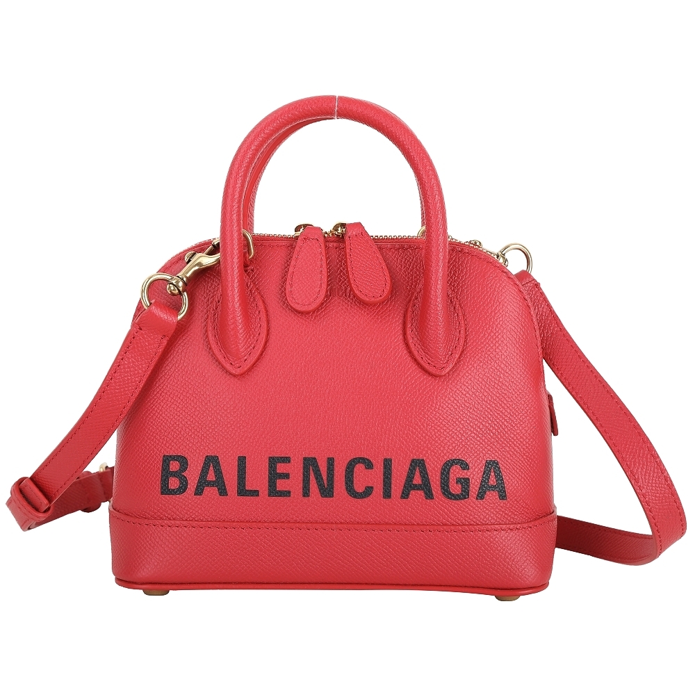 BALENCIAGA VILLE XXS 防刮小牛皮兩用艾瑪包(紅色)