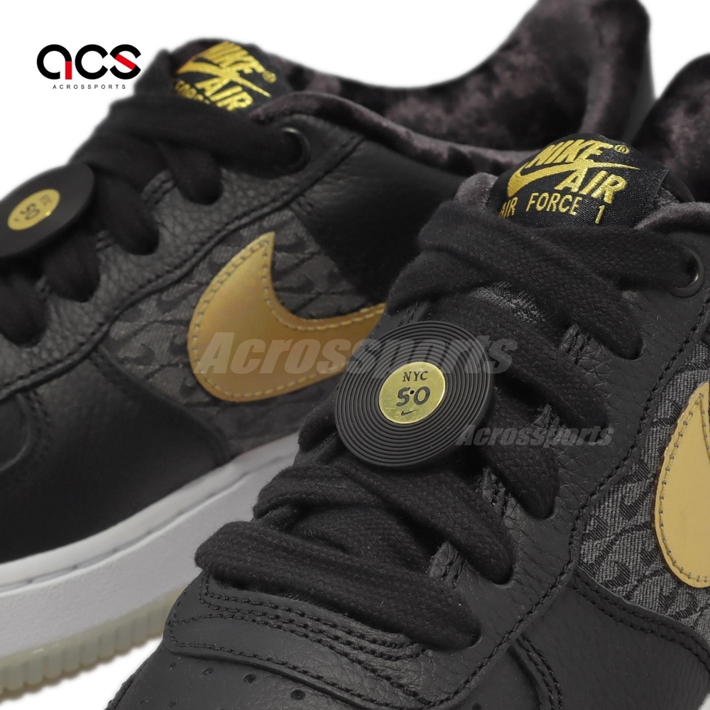 Nike 休閒鞋Air Force 1 Low LV8 BG 女鞋黑金50週年唱片鞋扣透明底