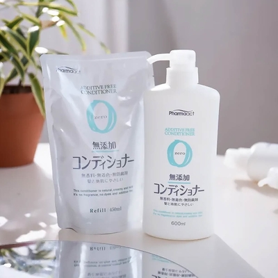 KUMANO 熊野油脂 無添加 洗髮精 潤髮乳補充包450ML