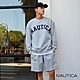 Nautica 韓國限定款-LOGO刺繡鬆緊綁帶運動棉短褲-灰 product thumbnail 1