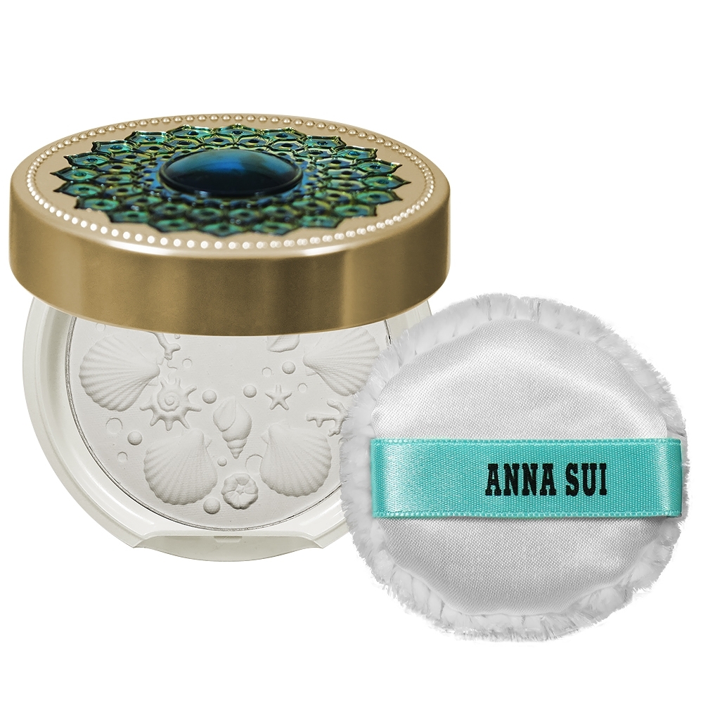 ANNA SUI 安娜蘇 藍夢金雀魔法修護粉餅蕊(9g)(攜帶版)+粉餅盒(攜帶版)