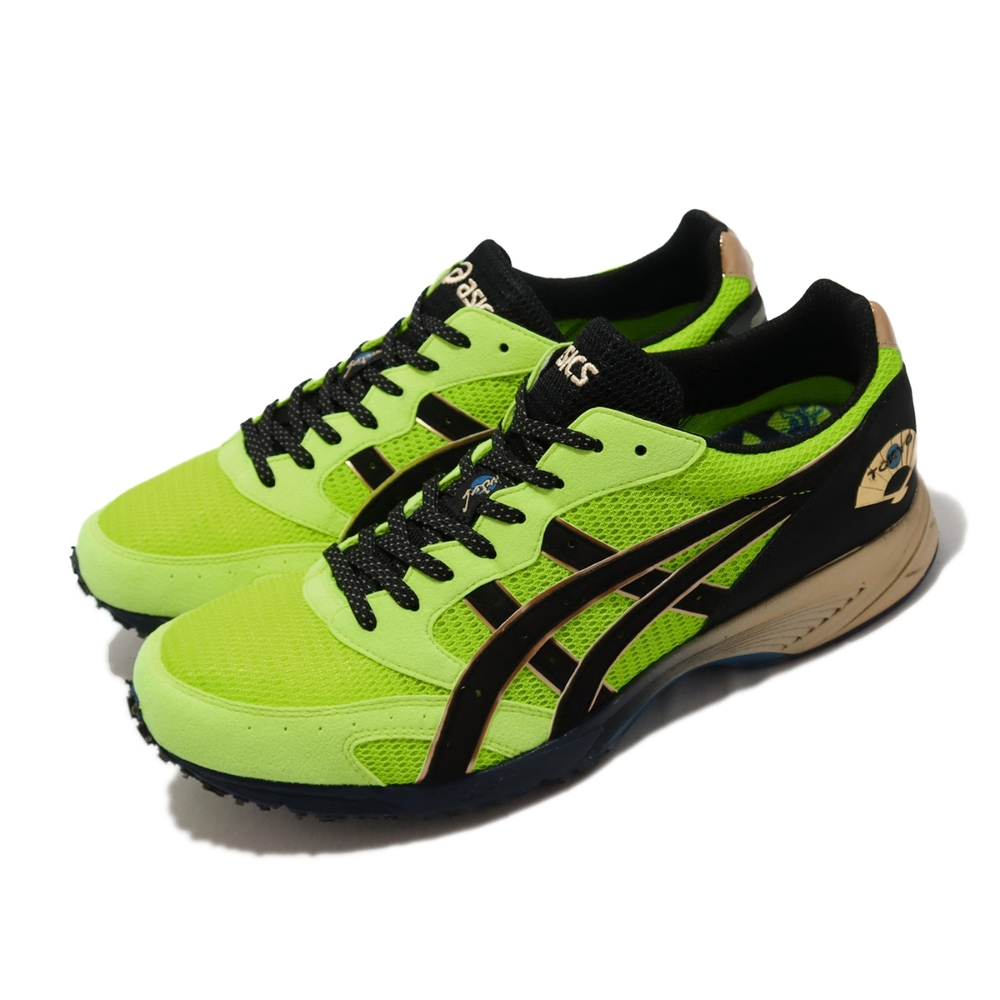 Asics 慢跑鞋 Tarther Japan 男鞋 螢光綠 麂皮 日製虎走 反光 R-Gel 亞瑟士 運動鞋 1013A109751