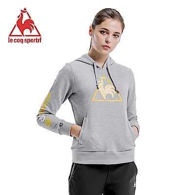 le coq sportif 法國公雞牌長袖連帽T恤 女-灰