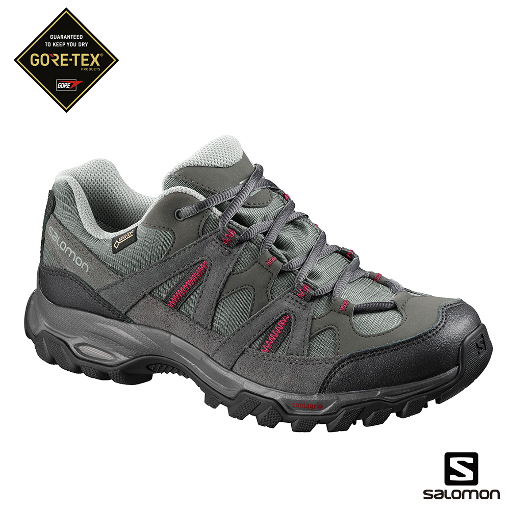 Salomon 登山鞋 低筒 GORETEX 防水 女 ESCAMBIA 2 灰