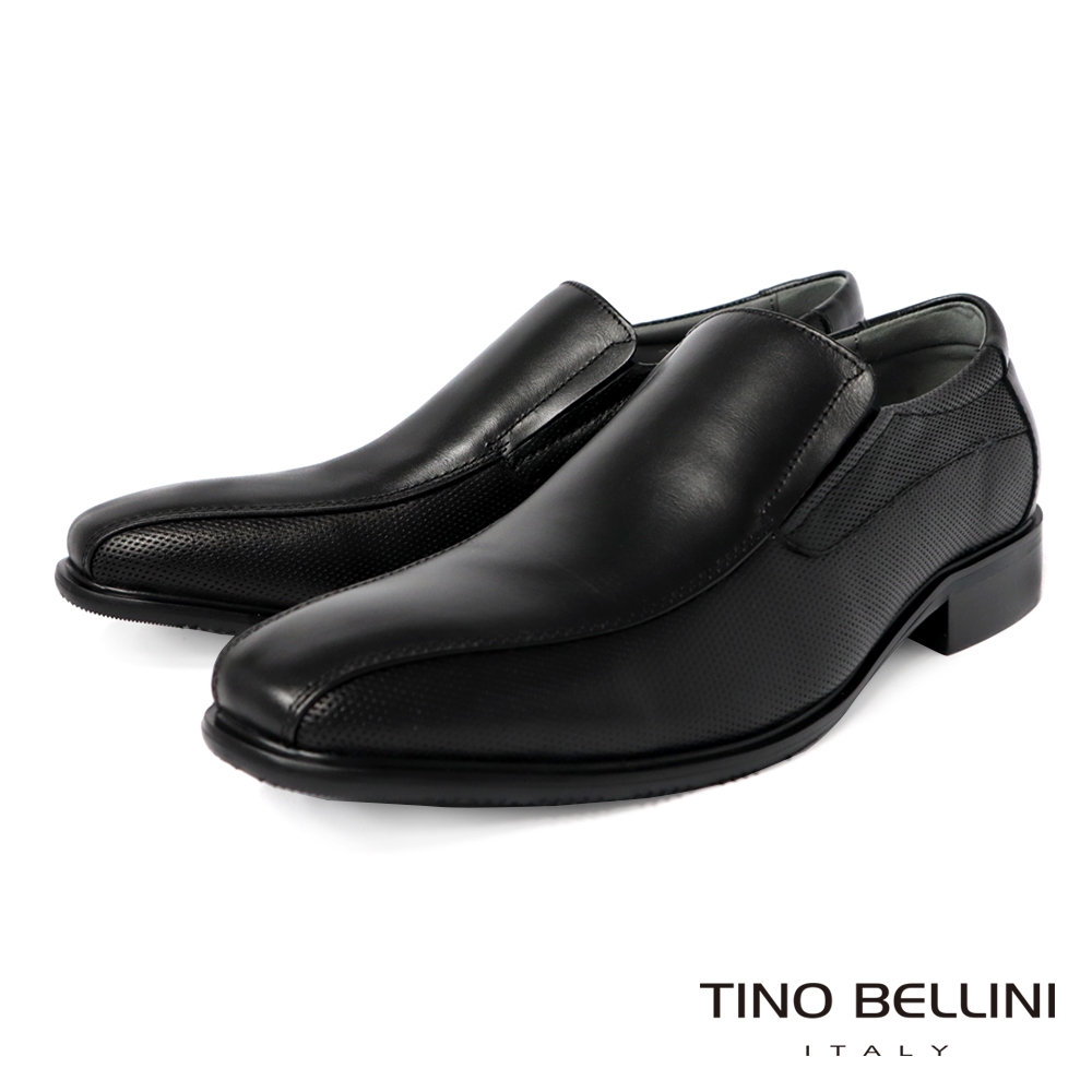 TINO BELLINI 牛皮特殊紋理造型直套式紳士鞋