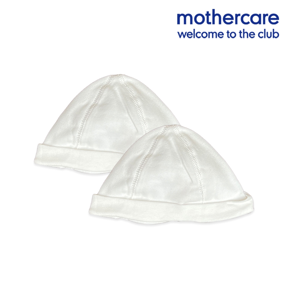 mothercare 專櫃童裝 白色帽子2入組 (3個月)