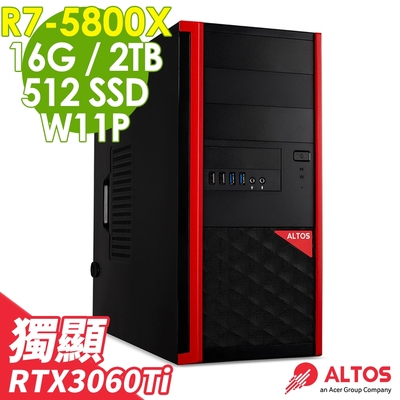 Acer Altos P15F7 繪圖工作站 (R7-5800X/16G/2TB+512SSD/RTX3060TI_8G/750W/W11P)