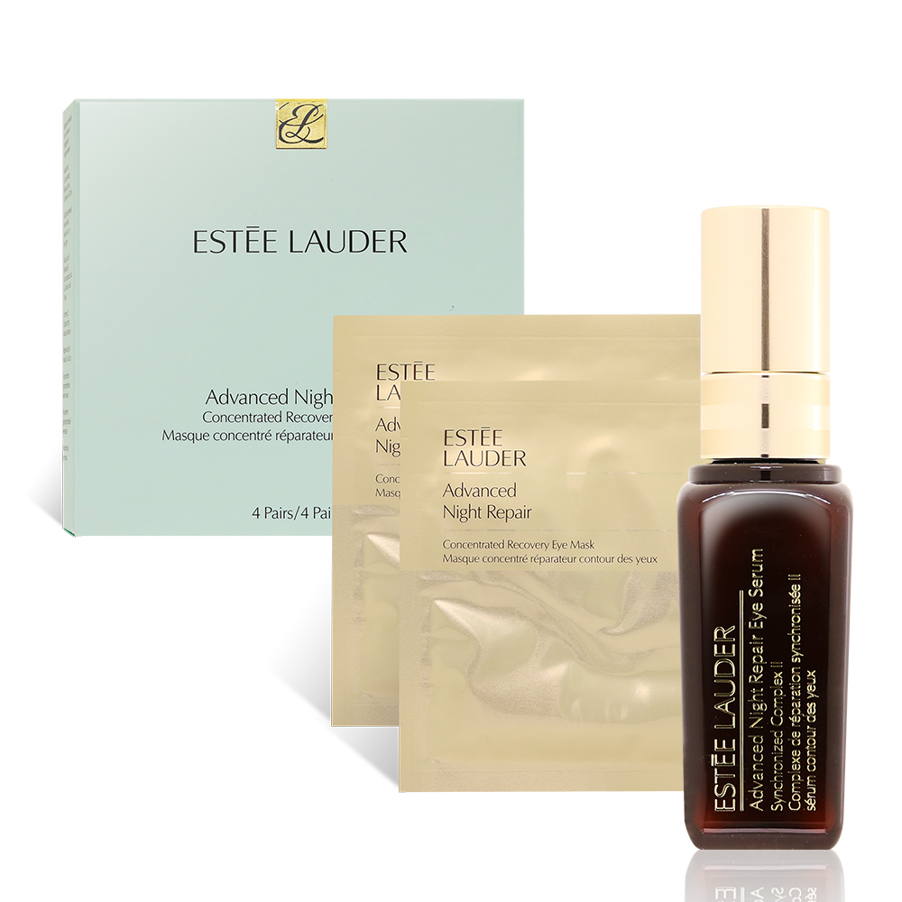 【真品平輸】 ESTEE LAUDER 眼部修護超導精萃15ml+安瓶眼膜4入裝