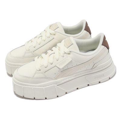 Puma 休閒鞋 Mayze Stack Soft Wns 女鞋 米白 皮革 厚底 增高 復古 39108305