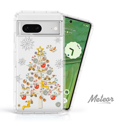 Meteor Google Pixel 7 奧地利水鑽彩繪防摔殼 - 聖誕樹派對(多鑽版)
