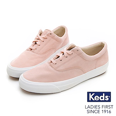 Keds ANCHOR 霧感復刻綁帶休閒鞋-粉橘