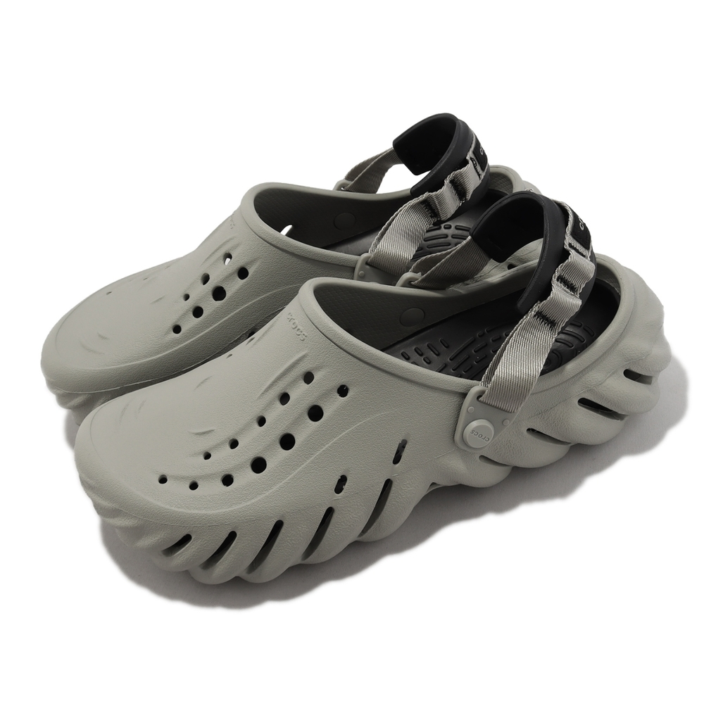 Crocs 涼拖鞋 Echo Clog 男鞋 女鞋 灰 大象灰 波波克駱格 卡駱馳 2079371LM